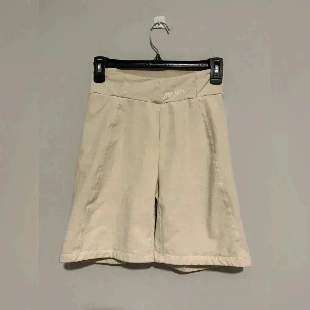 Gymshark Women's Shorts White Size XS Elastic Waist (Waist-22'')